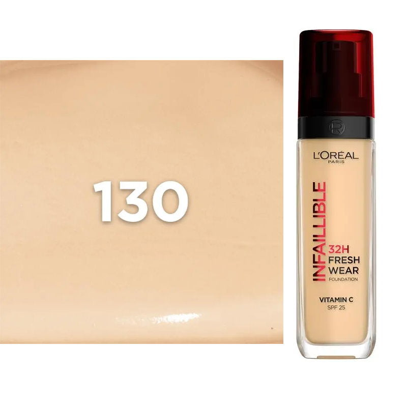 L'Oreal Paris Infallible Liquid Foundation 30ml Shade 130 Cool Rose