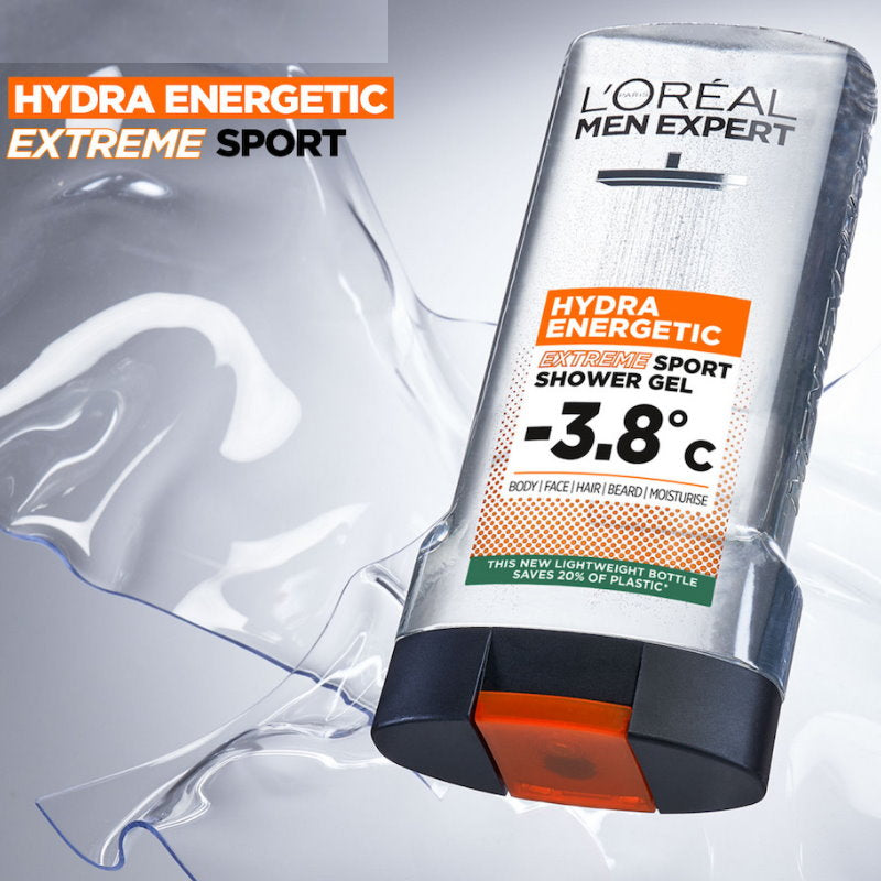 12x L'Oreal Men Expert Hydra Energetic Extreme Sport Shower Gel 400ml