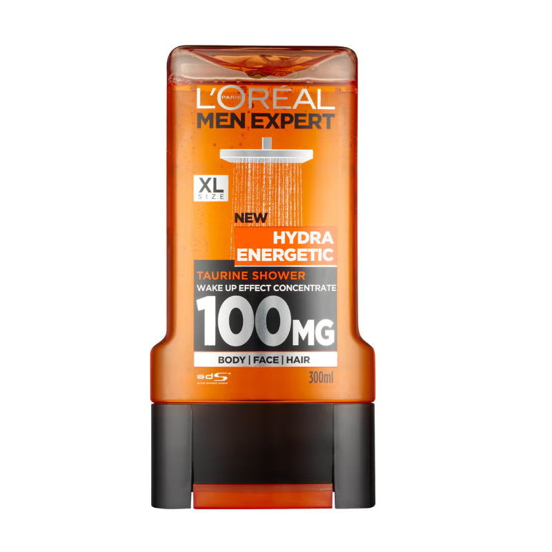 6x L'Oreal Men Expert Hydra Energetic Shower Gel Body Face Hair 300ml