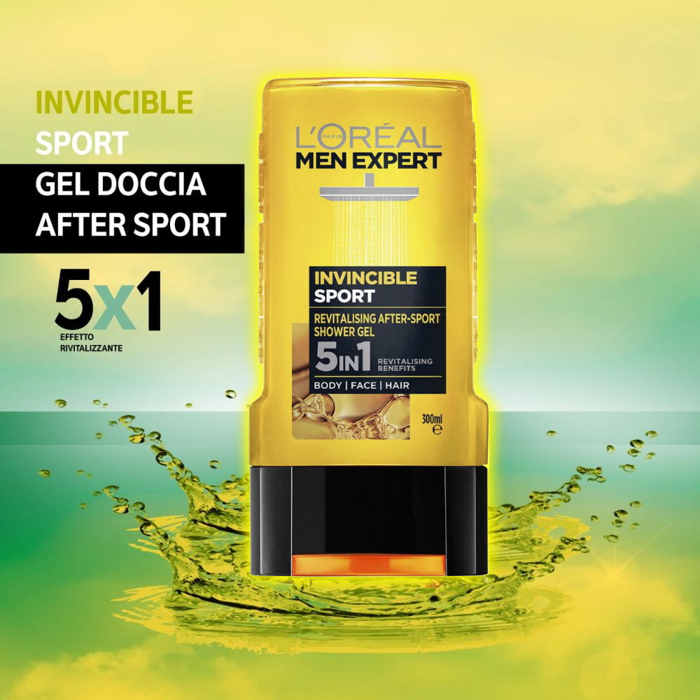 4pk SET L'Oreal Men Expert Invincible and Hydra Shower Gel 300ml