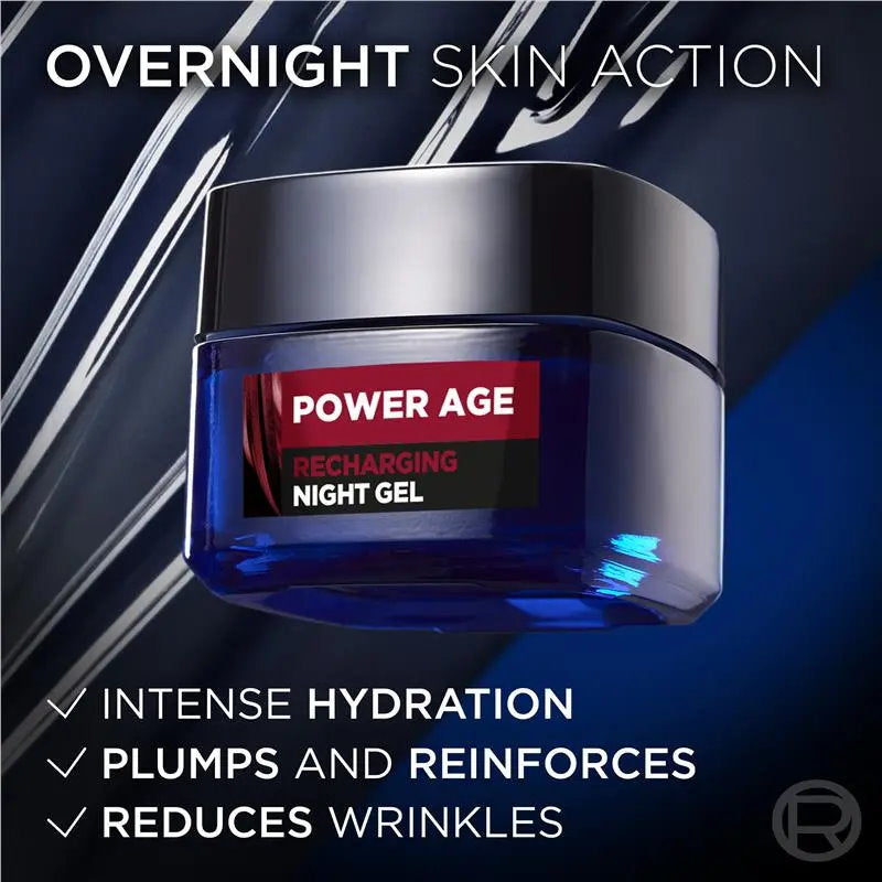 3x L'Oreal Paris Men Expert Power Age Recharging Night Gel 50ml