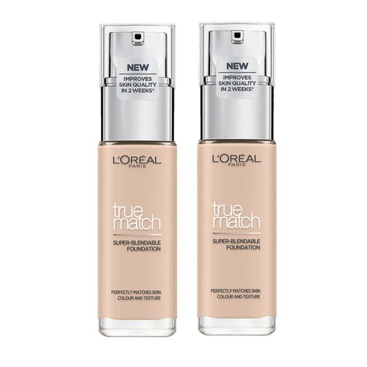 2x L'Oreal Paris True Match Super Blendable Liquid Foundation 30ml 2C Rose Vanilla