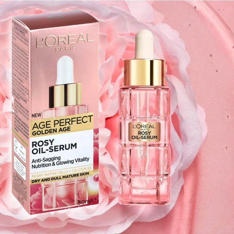 3x L'Oreal Paris Age Perfect Golden Age Rosy Oil-Serum 30mL