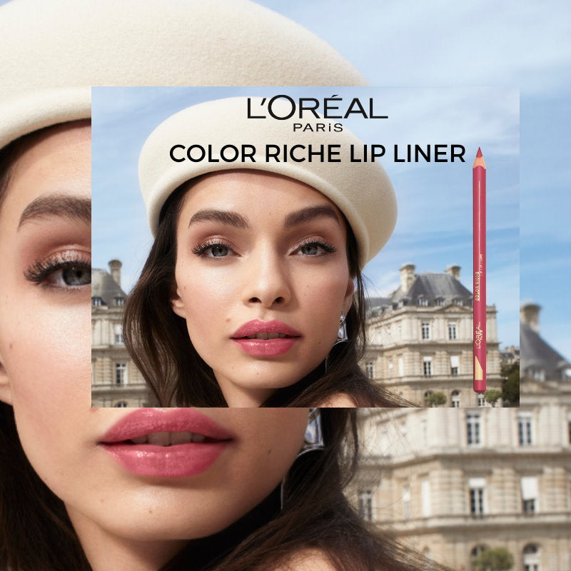 3pk L'Oreal Paris Color Riche Le Lip Crayon Lip Liner 302 Bois De Rose
