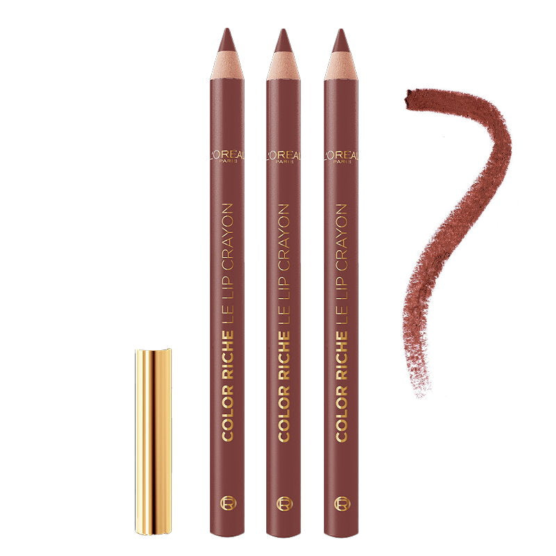 3x L'Oreal Paris Color Riche Le Lip Crayon Lip Liner 570 Worth It Intense