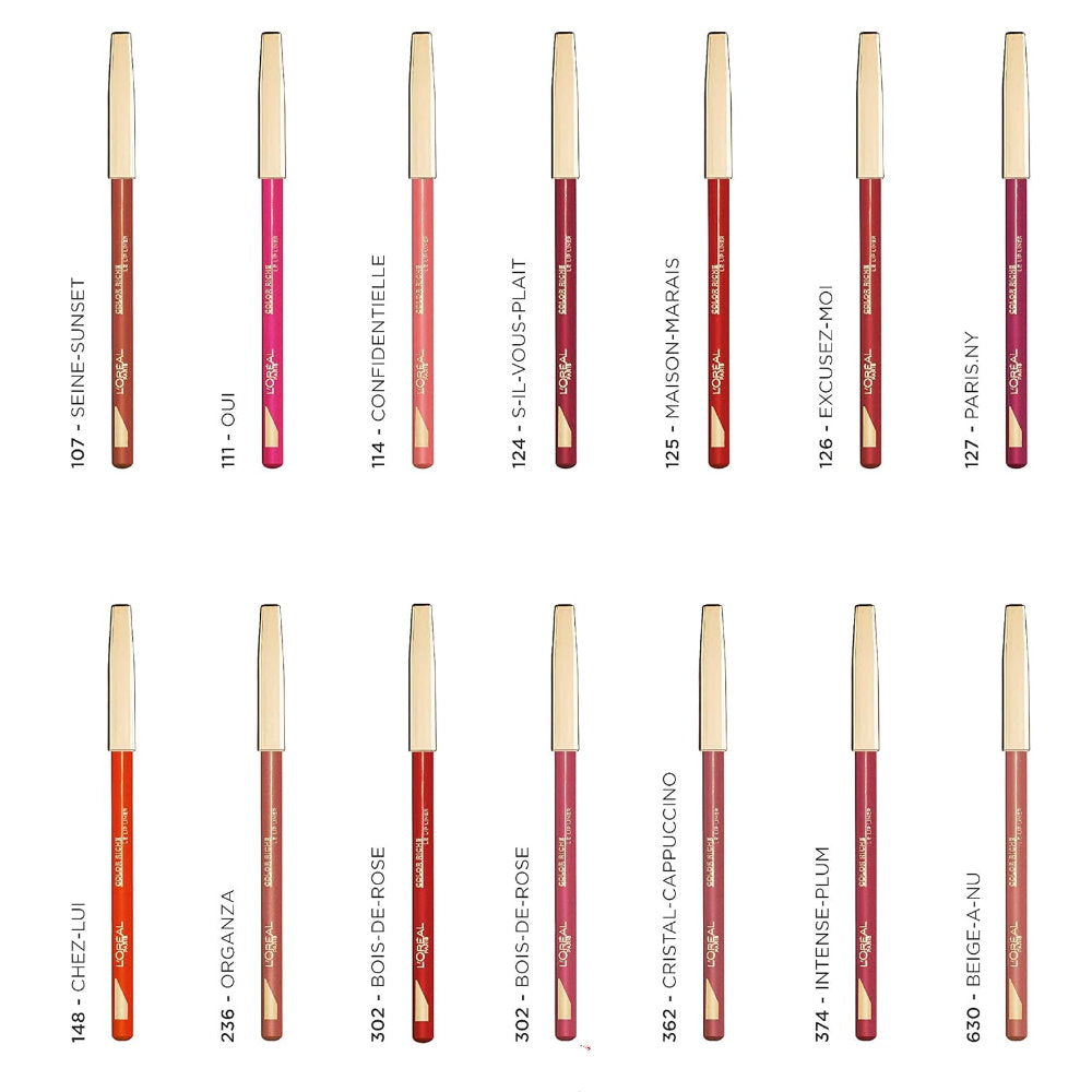 3x L'Oreal Paris Color Riche Lipliner 1.2g 126 Excusez Moi