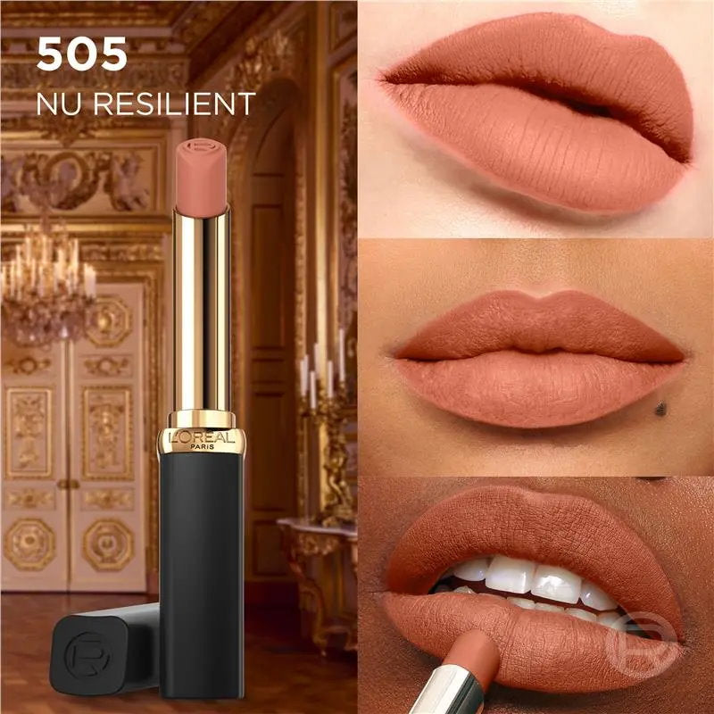 6x L'Oreal Paris Color Riche Volume Matte Nudes of Worth Lipstick 505 Le Nude Resilient