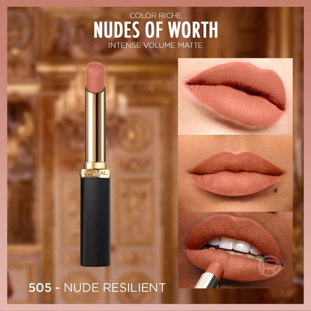 L'Oreal Paris Color Riche Volume Matte Nudes of Worth Lipstick 505 Le Nude Resilient