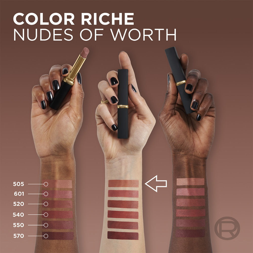 L'Oreal Paris Color Riche Volume Matte Nudes of Worth Lipstick 505 Le Nude Resilient
