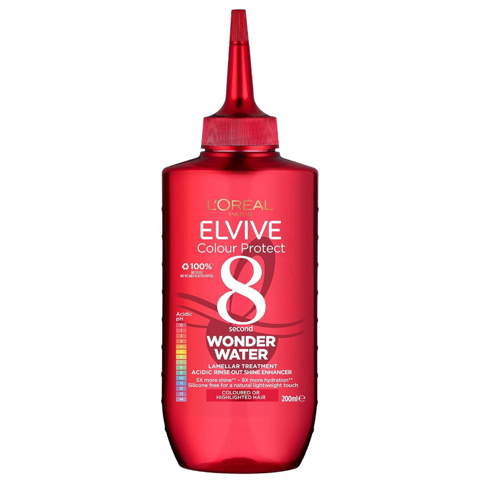 12x L'Oreal Paris Elvive Colour Protect Wonder Water Rinse Out Treatment 200ml