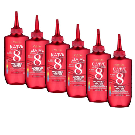 6x L'Oreal Paris Elvive Colour Protect Wonder Water Rinse Out Treatment 200ml