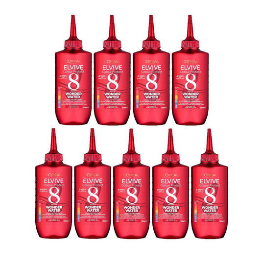 9x L'Oreal Paris Elvive Colour Protect Wonder Water Rinse Out Treatment 200ml