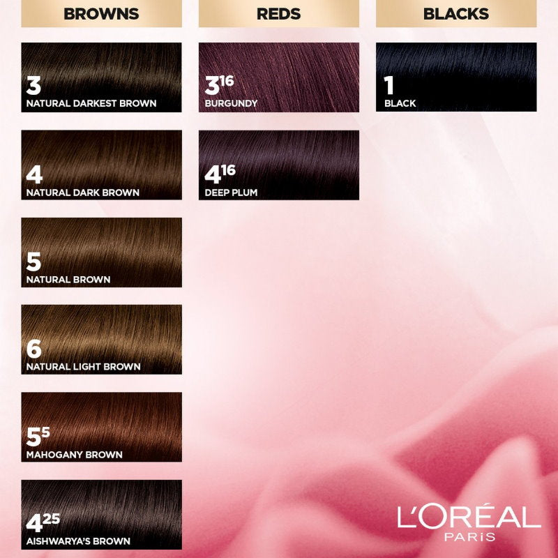 6x L'Oreal Paris Excellence Creme Hair Colour 5 Natural Brown