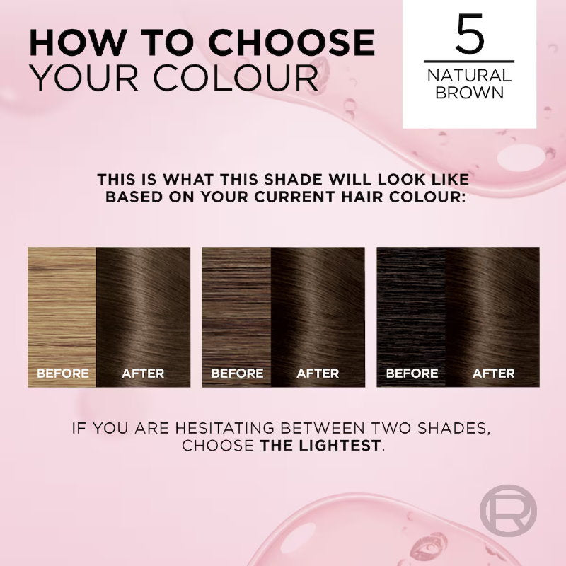 3x L'Oreal Paris Excellence Creme Hair Colour 5 Natural Brown
