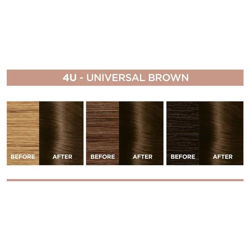 6x L'Oreal Paris Excellence Creme Universal Nudes Hair Colour 4U Brown