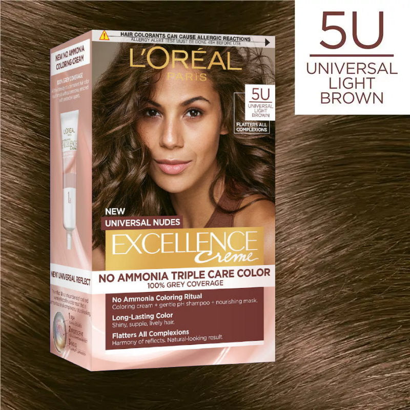 L'Oreal Paris Excellence Creme Universal Nudes Hair Colour 5U Light Brown