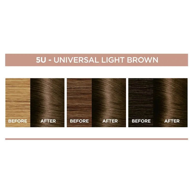 6x L'Oreal Paris Excellence Creme Universal Nudes Hair Colour 5U Light Brown