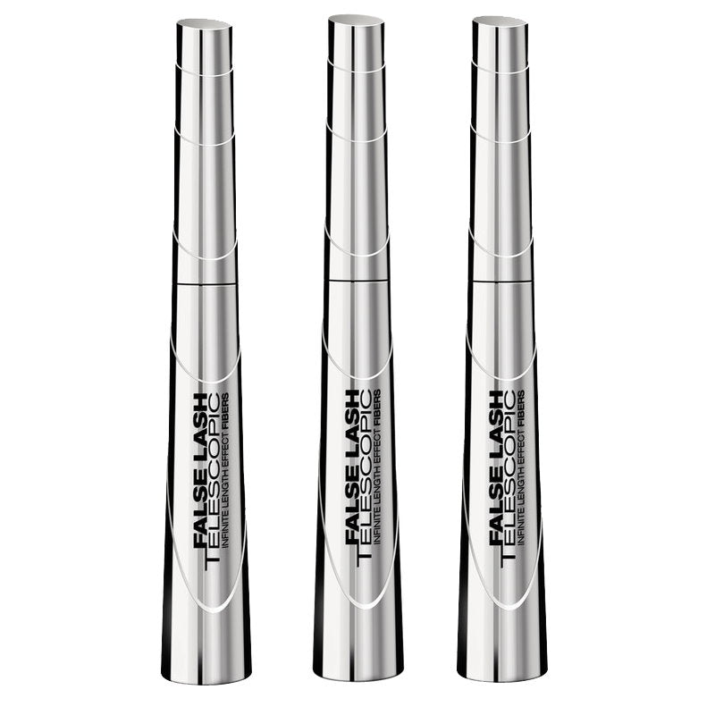 3pk LOreal Telescopic Lengthening Mascara Magnetic Black