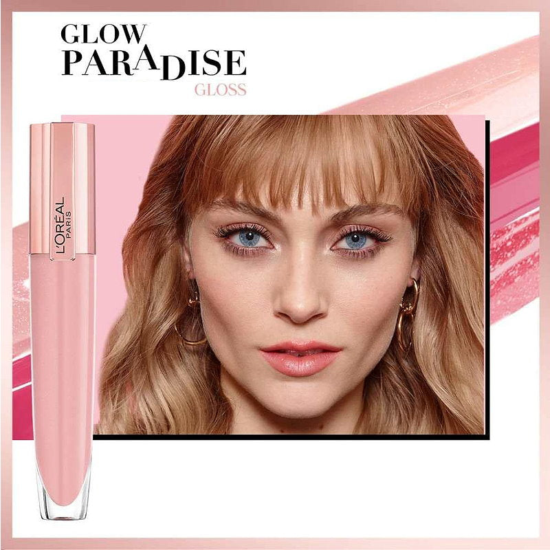 12x L'Oreal Paris Glow Paradise Plumping Lip Gloss 7ml 402 I Soar