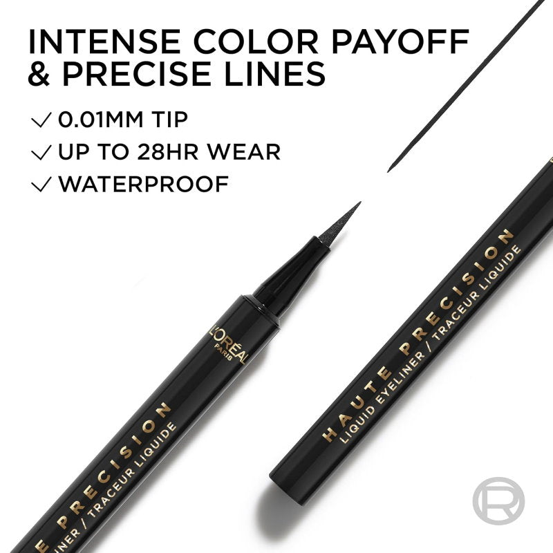 3pk L'Oreal Paris Haute Precision Liquid Eyeliner Noir Silk - Black