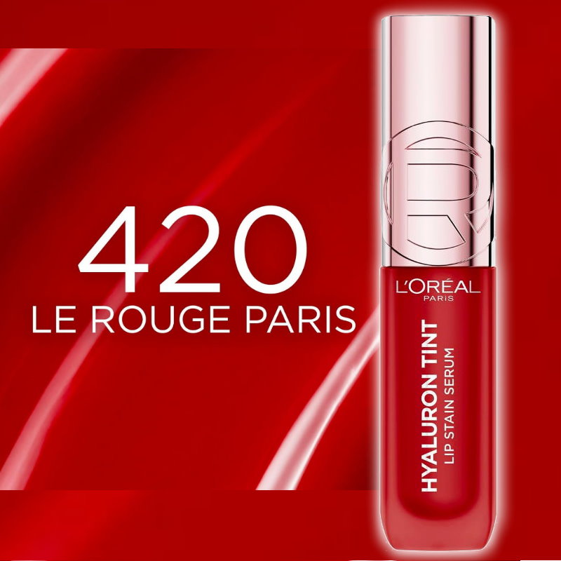 L'Oreal Paris Hyaluron Tint Lip Stain Serum - 420 Le Rouge Paris