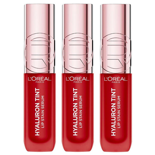 3x L'Oreal Paris Hyaluron Tint Lip Stain Serum 420 Le Rouge Paris