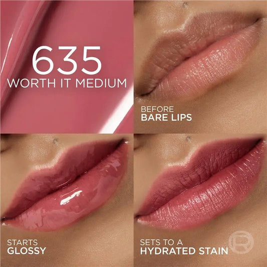 3x L'Oreal Paris Hyaluron Tint Lip Stain Serum 635 Worth It Medium 5ml