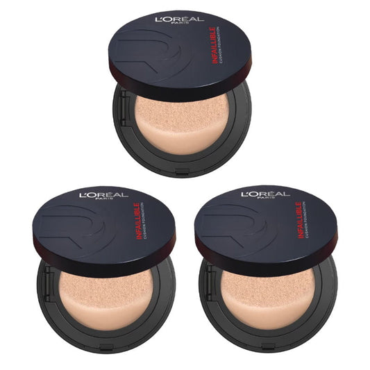 3pk L'Oreal Infallible 24H Fresh Wear Cushion Foundation 130 Warm