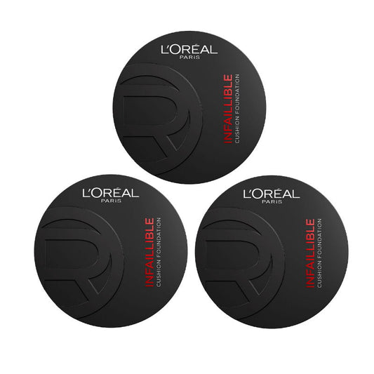 3pk L'Oreal Paris Infallible 24H Fresh Wear Cushion Foundation 260 Warm
