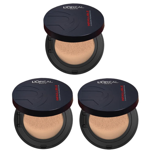 3pk L'Oreal Infallible 24H Fresh Wear Cushion Foundation 250 Neutral
