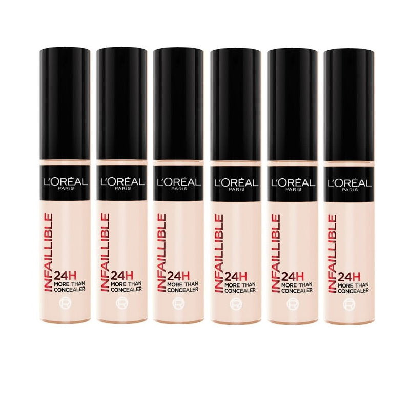 6x L'Oreal Paris Infallible 24H Full Coverage More Than Concealer 323 Fawn 11ml
