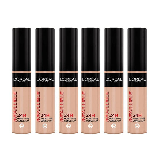 6x L'Oreal Paris Infallible 24H Full Coverage More Than Concealer 11ml 326 Vanilla
