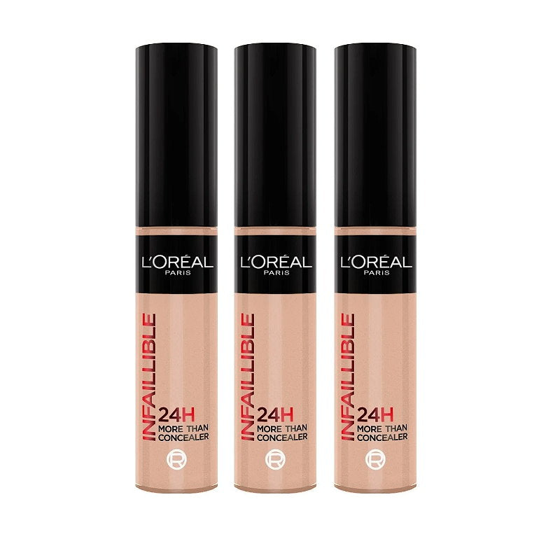 3x L'Oreal Paris Infallible 24H Full Coverage More Than Concealer 11ml 326 Vanilla