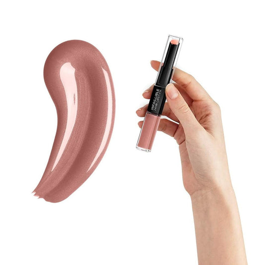 2pk SET L'Oreal Paris Infallible 2 Step Lipstick 113 Invincible Sable + Panorama Mascara Black