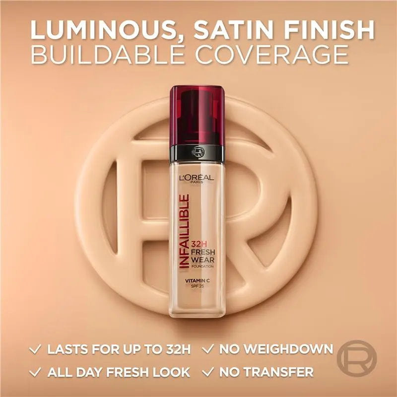 L'Oreal Paris Infallible 32H Freshwear Foundation 30ml Shade 20 Neutral