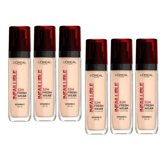 6x L'Oreal Paris Infallible 32H Freshwear Foundation - 20 Neutral