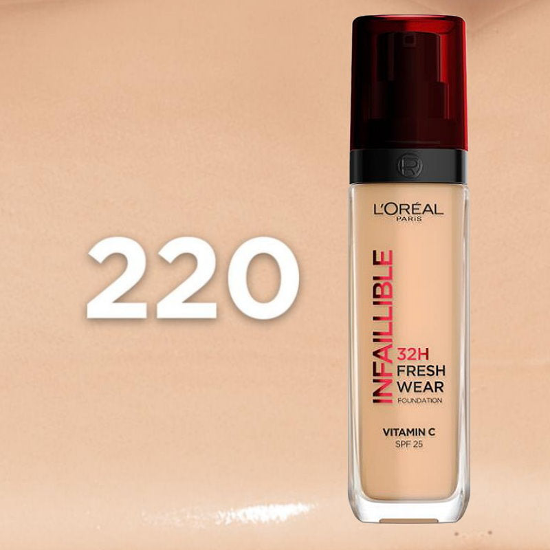 L'Oreal Paris Infallible 32H Freshwear Foundation 30ml 220 Sand / Neutral Undertone