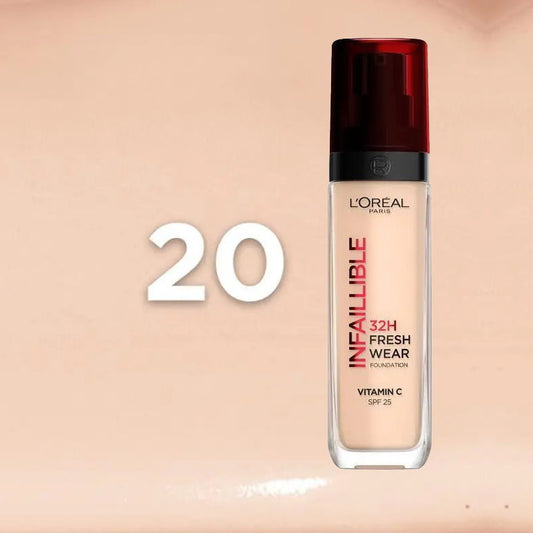 L'Oreal Paris Infallible 32H Freshwear Foundation 30ml Shade 20 Neutral