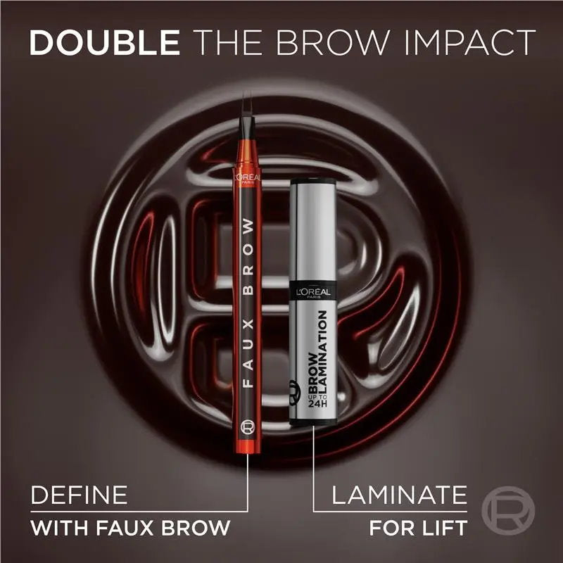 3x L'Oreal Paris Infallible Faux Brow Eyebrow Pen 1ml Soft Black