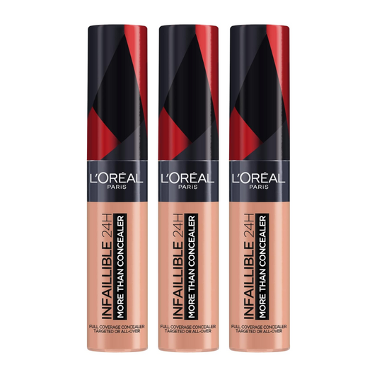 3x L'Oreal Paris Infallible More Than Concealer 11ml 120 Latte