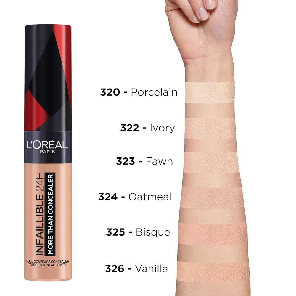 3x L'Oreal Paris Infallible More Than Concealer 11ml 325 Bisque