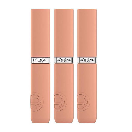 3x L'Oreal Paris Le Matte Resistance Liquid Lipstick 5ml 100 Fairytale Ending