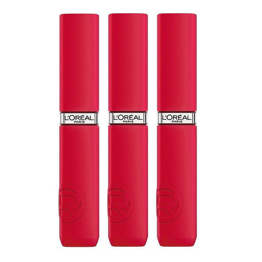 3x L'Oreal Paris Le Matte Resistance Liquid Lipstick 5ml 245 French Kiss