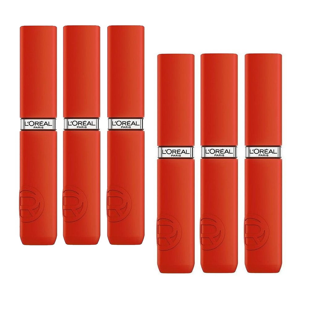 6x L'Oreal Paris Le Matte Resistance Liquid Lipstick 5ml 300 Sunbathing