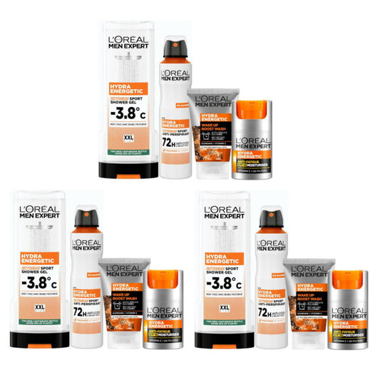 3pk L'Oreal Paris Men Expert Hydra Energetic Essentials 4 Pack