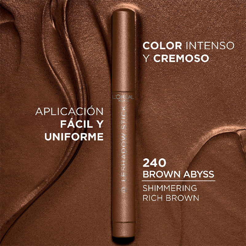 3x L'Oreal Paris Paradise Le Shadow Stick 240 Brown Abyss 1.4g