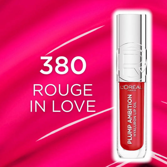 L'Oreal Paris Plump Ambition Hyaluron Lip Oil - 380 Rouge In Love