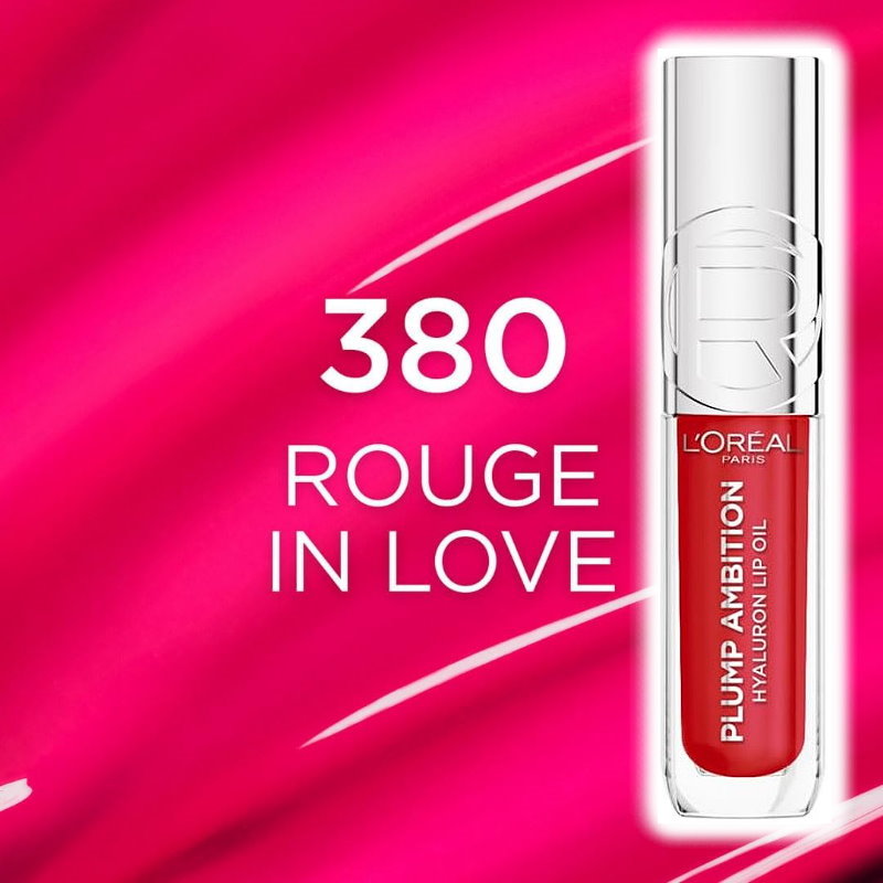 L'Oreal Paris Plump Ambition Hyaluron Lip Oil - 380 Rouge In Love