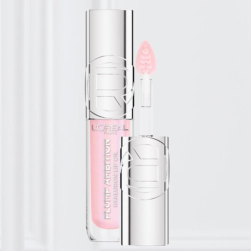 3x L'Oreal Paris Plump Ambition Hyaluron Lip Oil 101 Cristal Clear 5ml