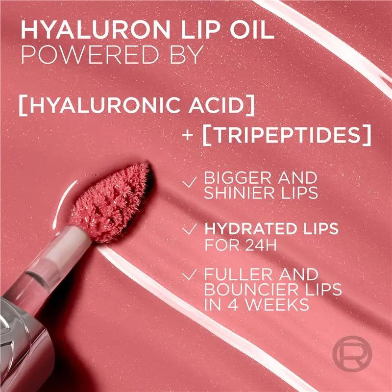 3x L'Oreal Paris Plump Ambition Hyaluron Lip Oil 641 Latte Glace 5ml